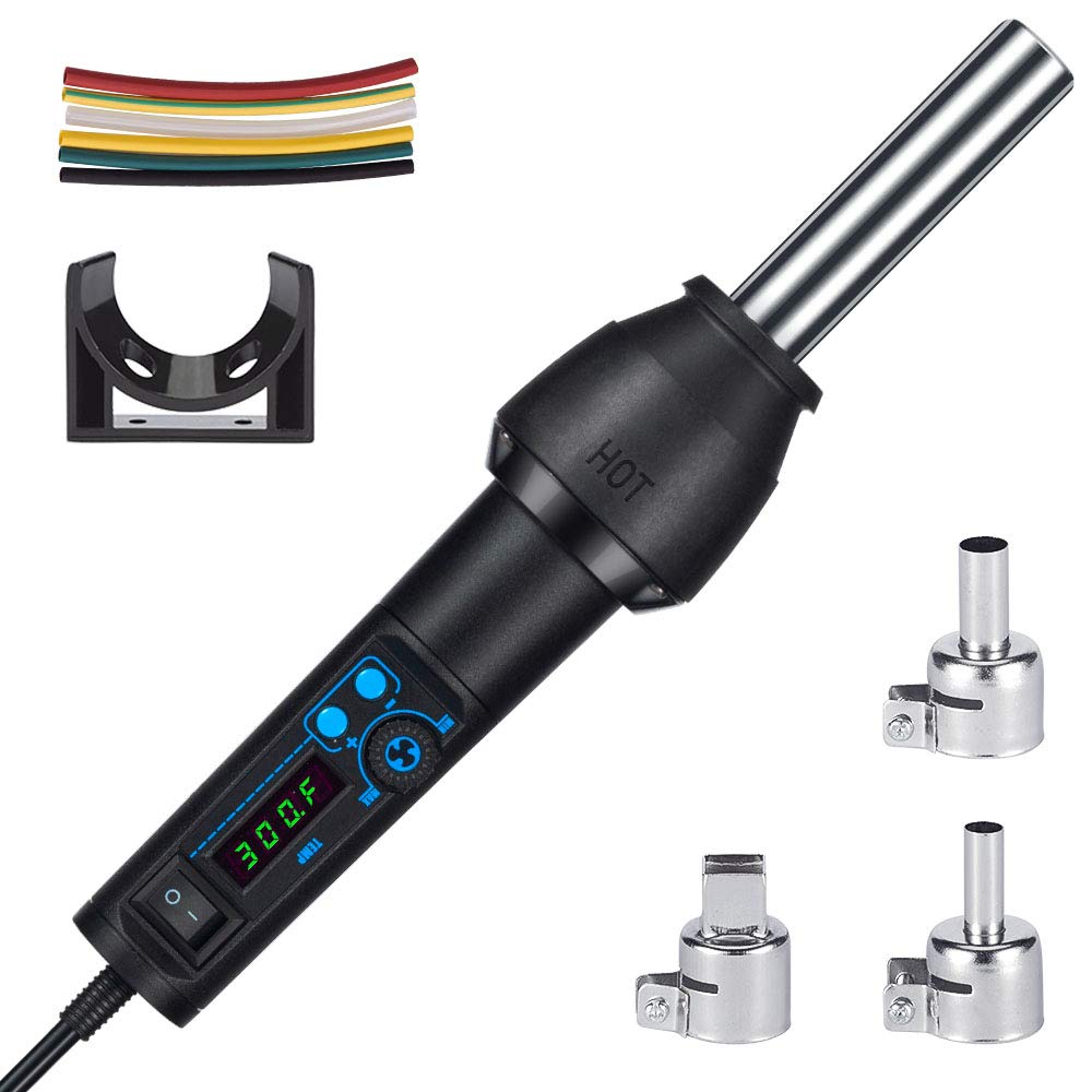 まーPREMIUM RELEASE WARM & COOL GUN Heat Gun Kit 2000W with Variable Temperature 5 Nozzles